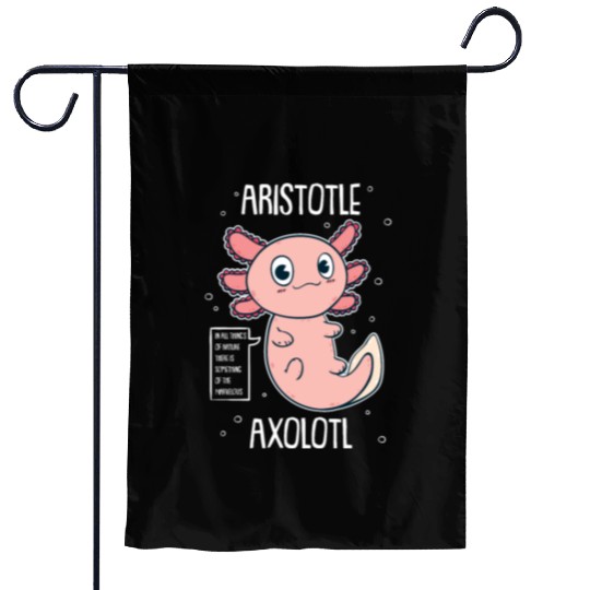 Philosophy Axolotl With Aristotle Quote Garden Flags
