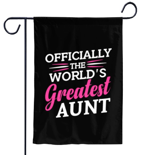 Officially The World s Greatest Aunt Garden Flags