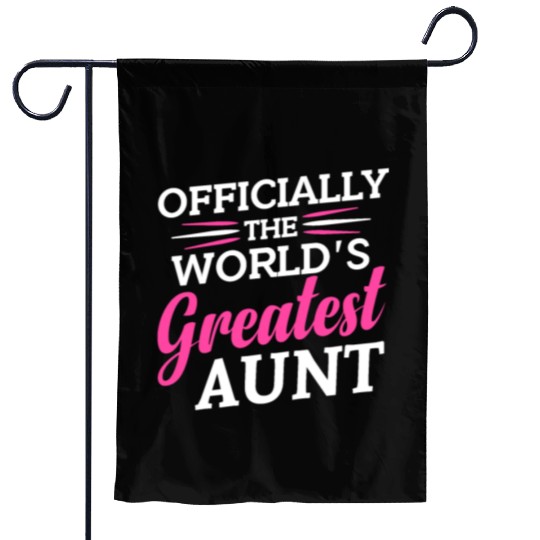 Officially The World s Greatest Aunt Garden Flags