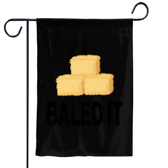 farmer hay bale hay agriculture baler baled it Garden Flags