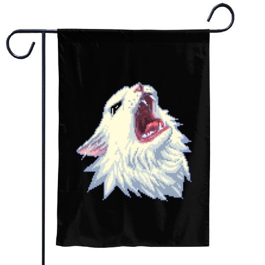 8 bit Screamin Thurston the Cat meme 2 Garden Flags
