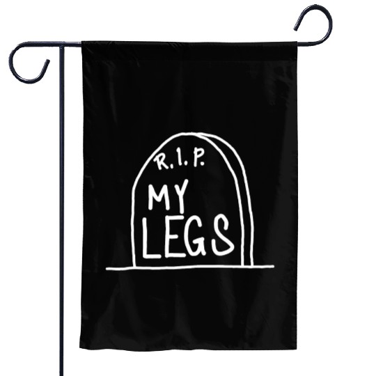 Gravestone RIP My legs gym Garden Flags