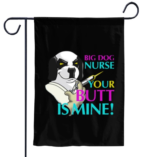 BIG DOG NURSE Garden Flags