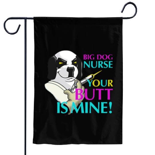 BIG DOG NURSE Garden Flags