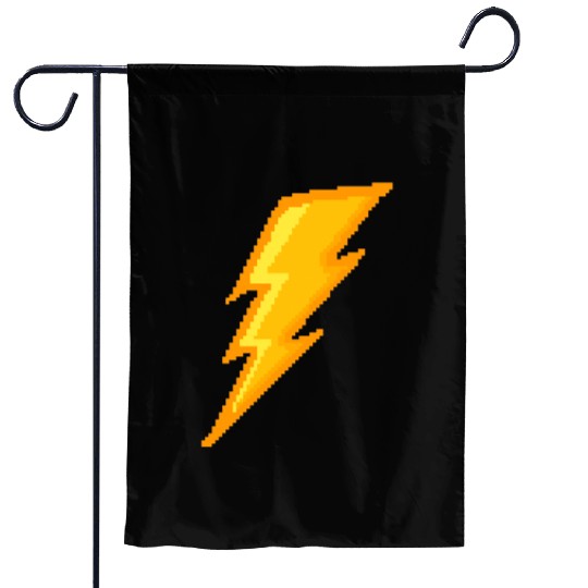 Lightning bolt Pixel Garden Flags