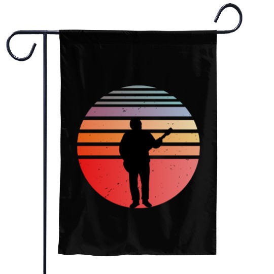 Guitar Player Garden Flags