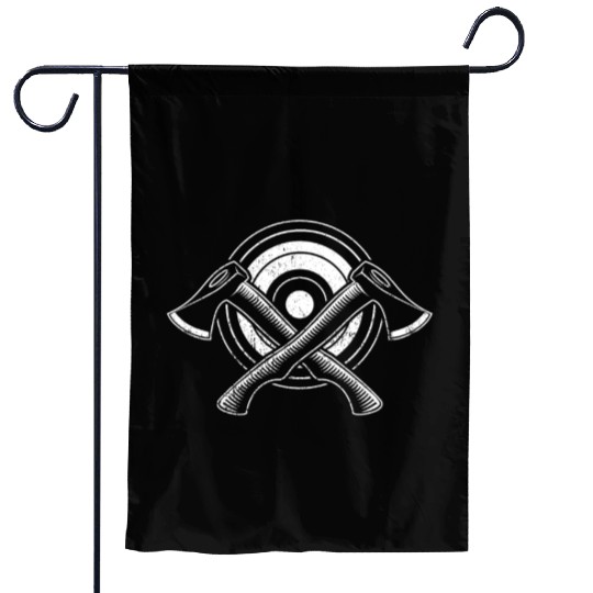 Bullseye Axe Throwing - Cool Axe Thrower Gift Garden Flags