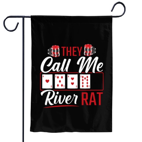 River Rat Funny Poker Player Texas Holdem Lucker Garden Flags