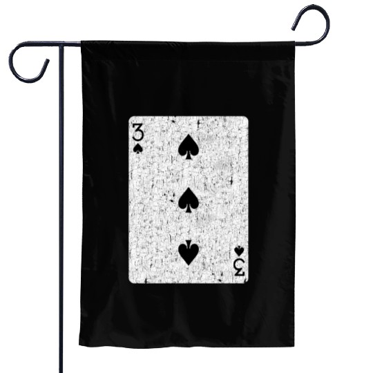 three of spades playing card Garden Flags
