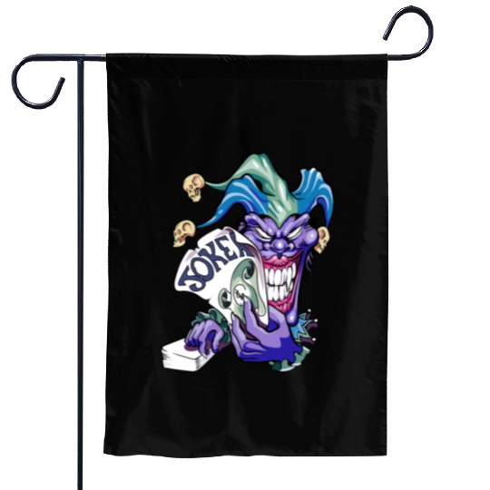 Joker with cards Garden Flags