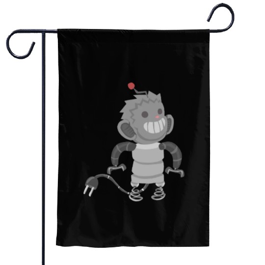 Robot Monkey Garden Flags