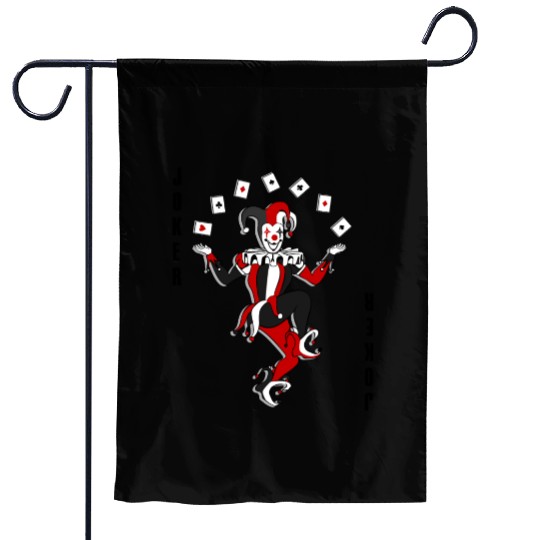 Joker Joggling Card Garden Flags