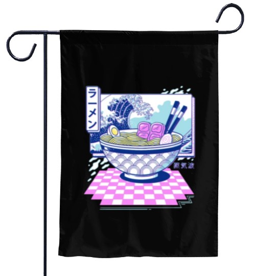 Vaporwave Ramen Garden Flags