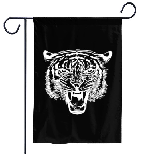 Tiger Head Garden Flags