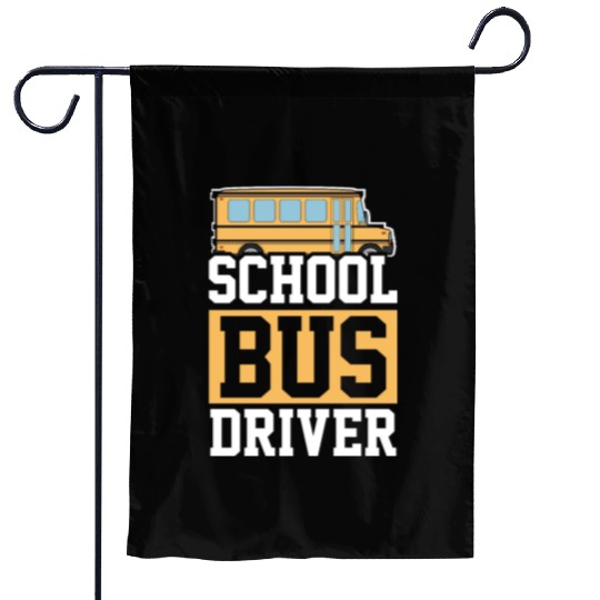 Bus Driver School Bus Garden Flags