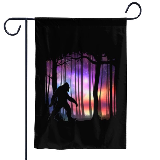 Bigfoot Northern Lights - Space Galaxy Aurora Garden Flags
