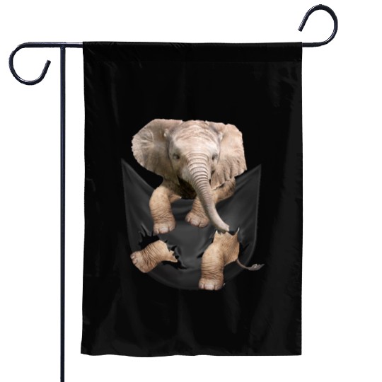 Elephant Pocket Garden Flags