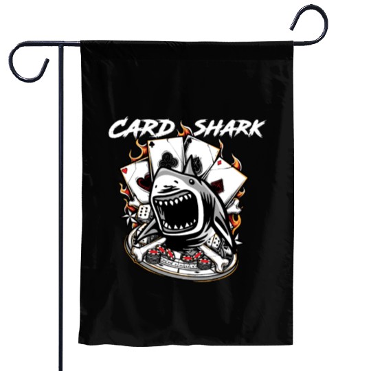 Vintage Card Shark Poker Player - Awesome Gift Garden Flags