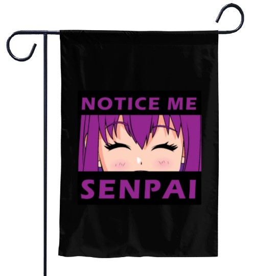 Notice Me Senpai - Japanese anime manga designs Garden Flags