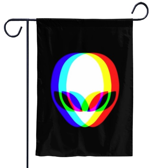 3D Alien Garden Flags
