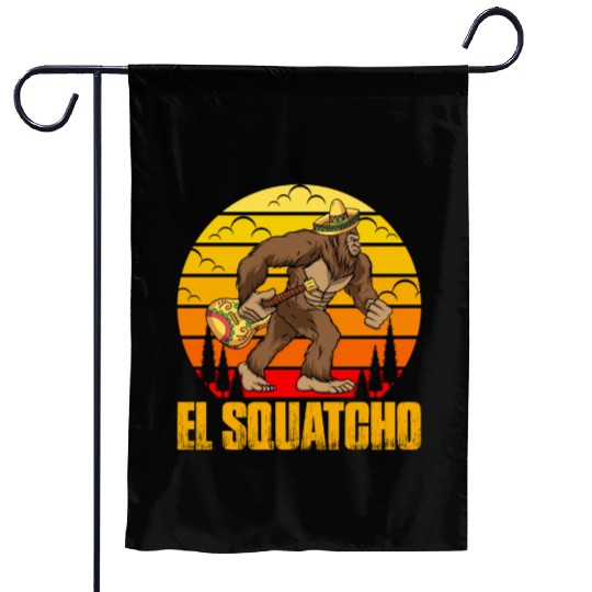 El Squatcho Mexican Sasquatch Bigfoot Garden Flags