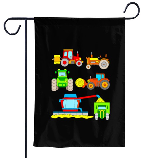 Farm Tractors Kids Garden Flags