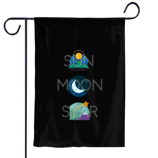 sun moon and star Garden Flags