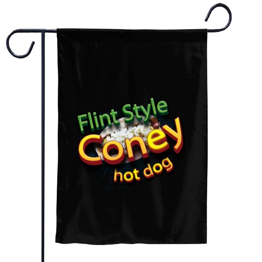 flint style coney hot dog Garden Flags
