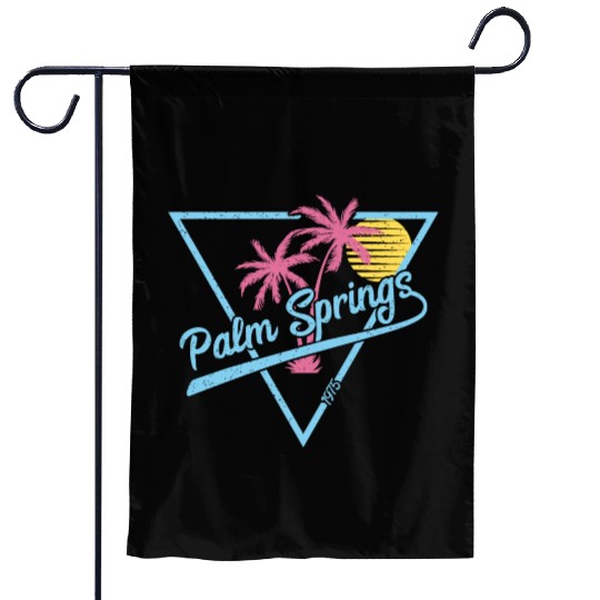 Palm Springs Vintage Retro 1975 Garden Flags