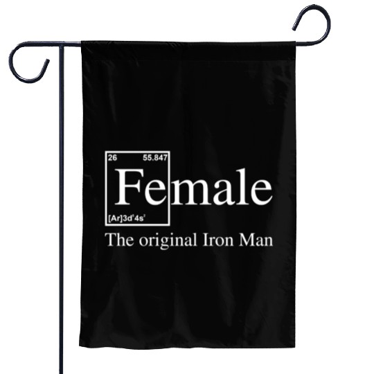 Female The Original Iron Man Garden Flags