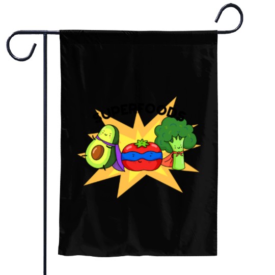 Superfoods Cute Vegetable Pun Garden Flags