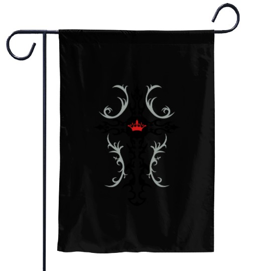 Cross Goth Vines Crown Garden Flags