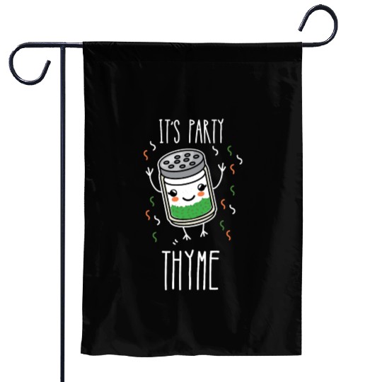 It's Party Thyme Herb Pun Garden Flags
