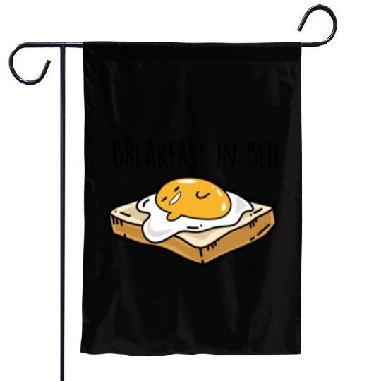 Fried egg toast - Breakfast in bed Garden Flags