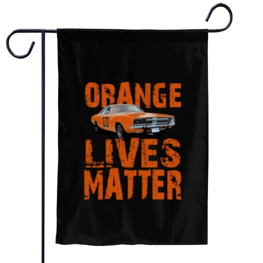 General Lee Dukes Of Hazzard Retro Orange Lives Garden Flags