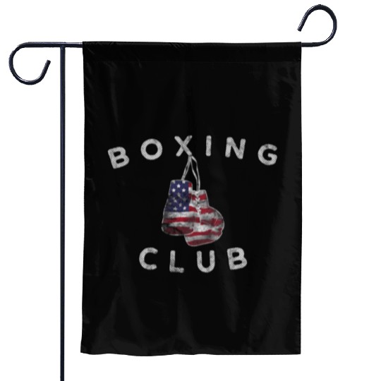 Boxing Club Vintage US Flag Boxing Gloves Garden Flags