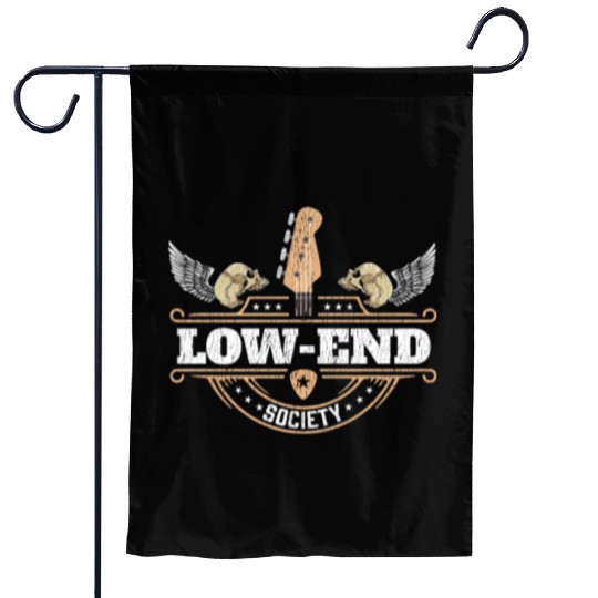 Bassist Low End Society Bass Guitar Player Garden Flags