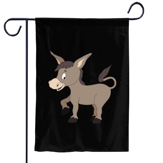 Cartoon Donkey Garden Flags