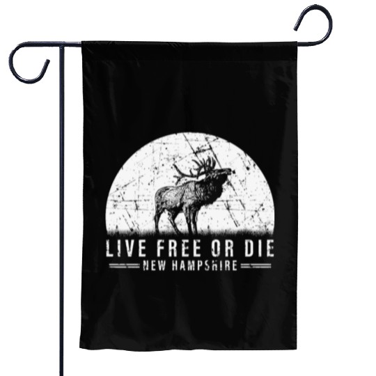 Live Free or Die New Hampshire Hiking Garden Flags