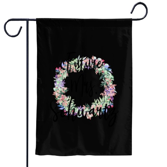 Future Mrs. Schwartz Engaged Bridal Garden Flags
