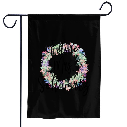 Future Mrs. Schwartz Engaged Bridal Garden Flags