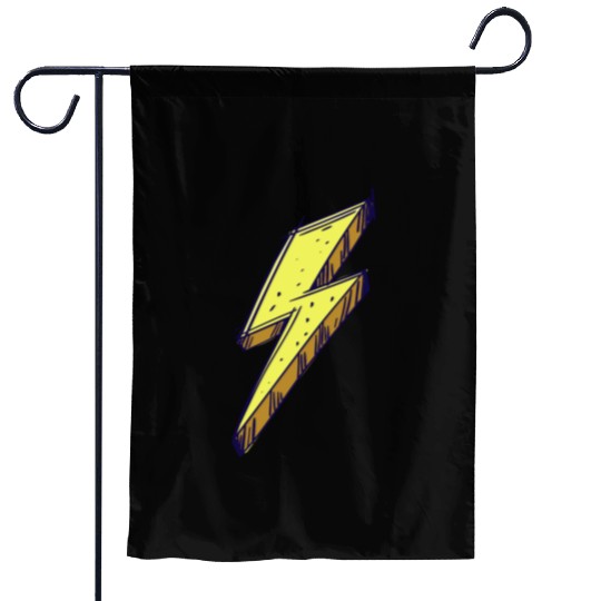 Lightning Bolt Color Illustration Garden Flags