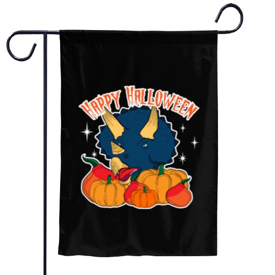 Halloween Dino Garden Flags
