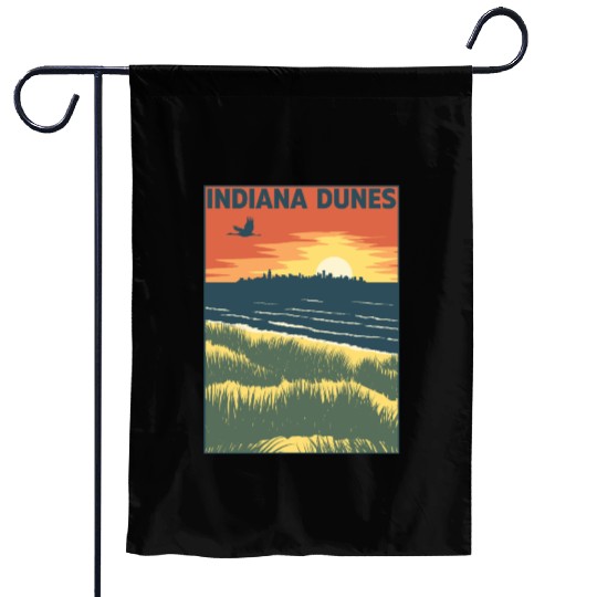 Sunset Indiana Dunes Garden Flags