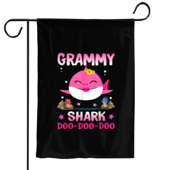Grammy Shark Doo Doo Doo Matching Family Shark Garden Flags