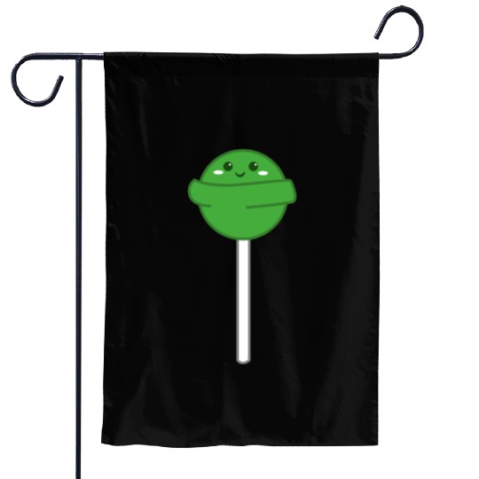 Cute Green Lollipop Garden Flags