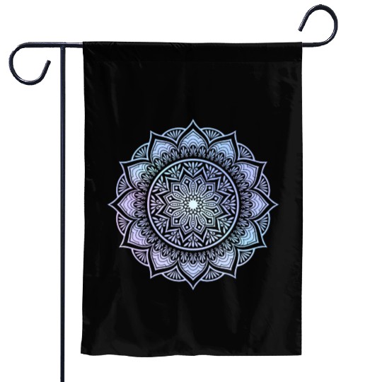 Opalescent Mandala Garden Flags