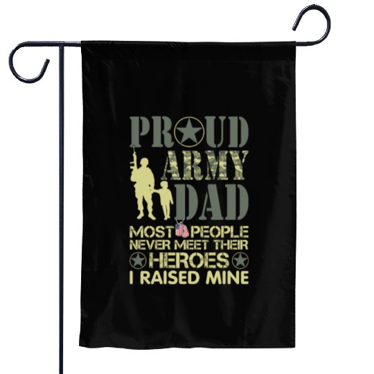 Proud Army National Guard Dad American Flag Garden Flags