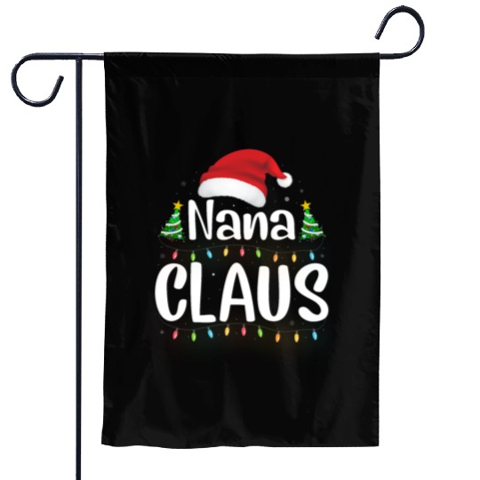 Funny Santa Nana Claus Christmas Family Matching Garden Flags