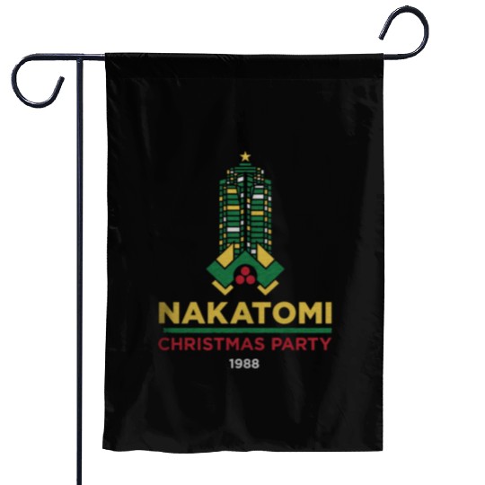 Die Hard Nakatomi Christmas Party 1988 Garden Flags